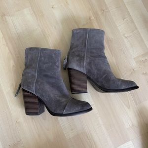 Rag & Bone Suede Boots - Charcoal color